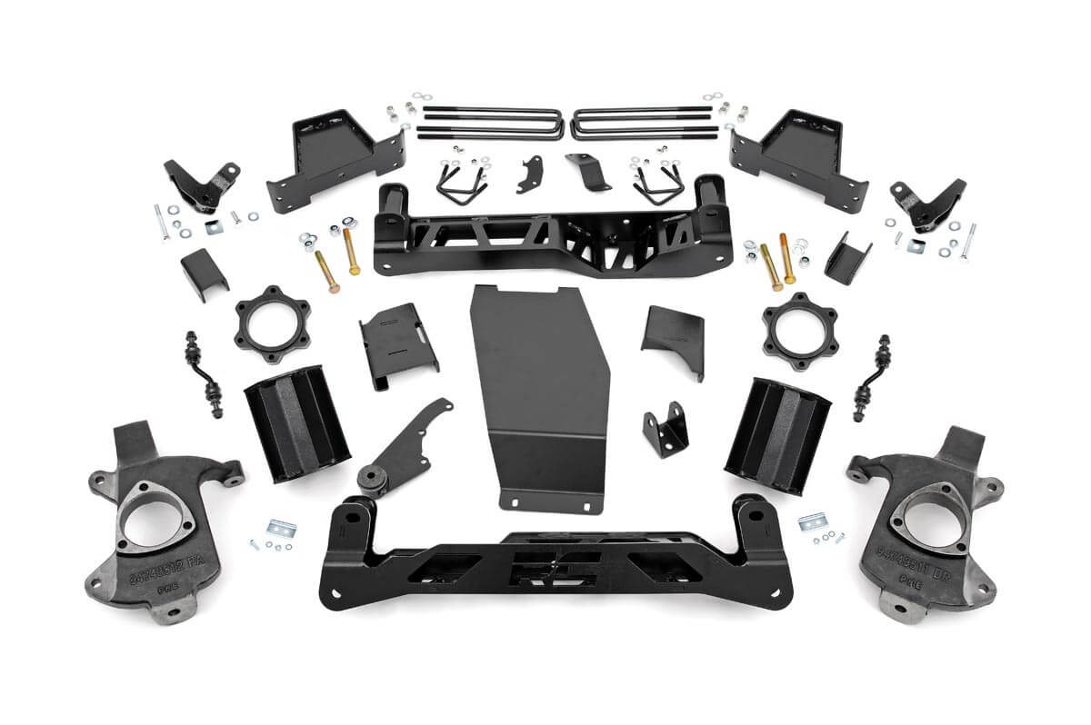 GMC Sierra 1500 Suspension Lift Kit - Front + Rear - Rough Country - Magneride 7 Inch - '14-'16